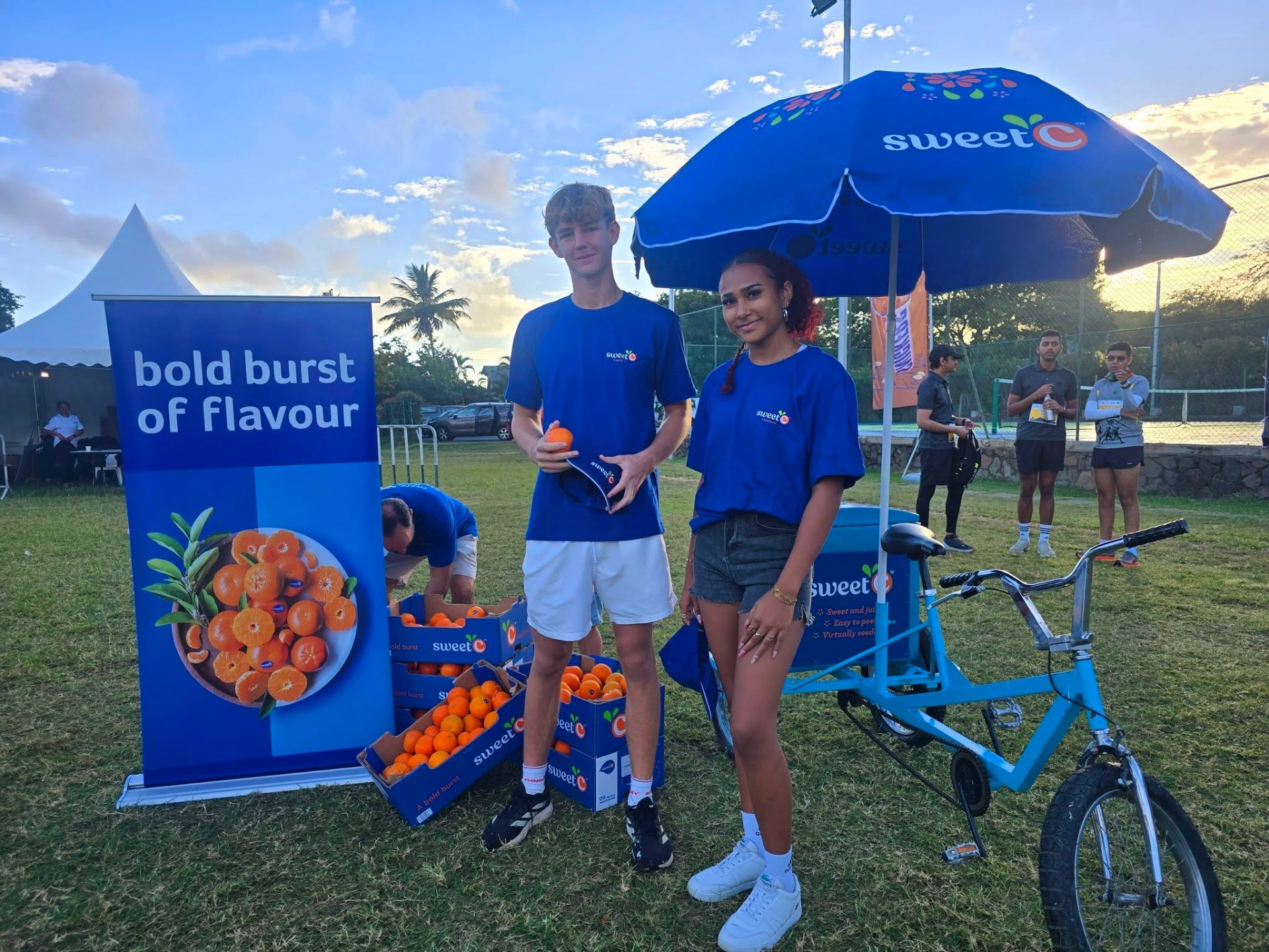 Sweet C bold burst of flavour tennis tournament activation