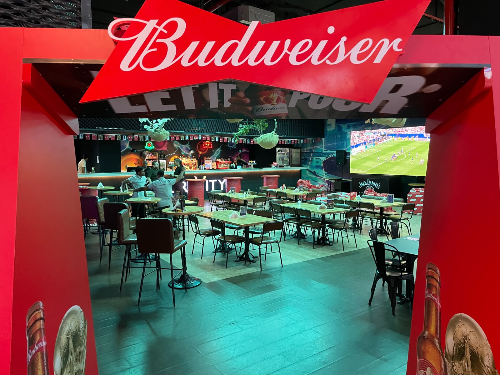 Budweiser Let It Pour stadium fan zone