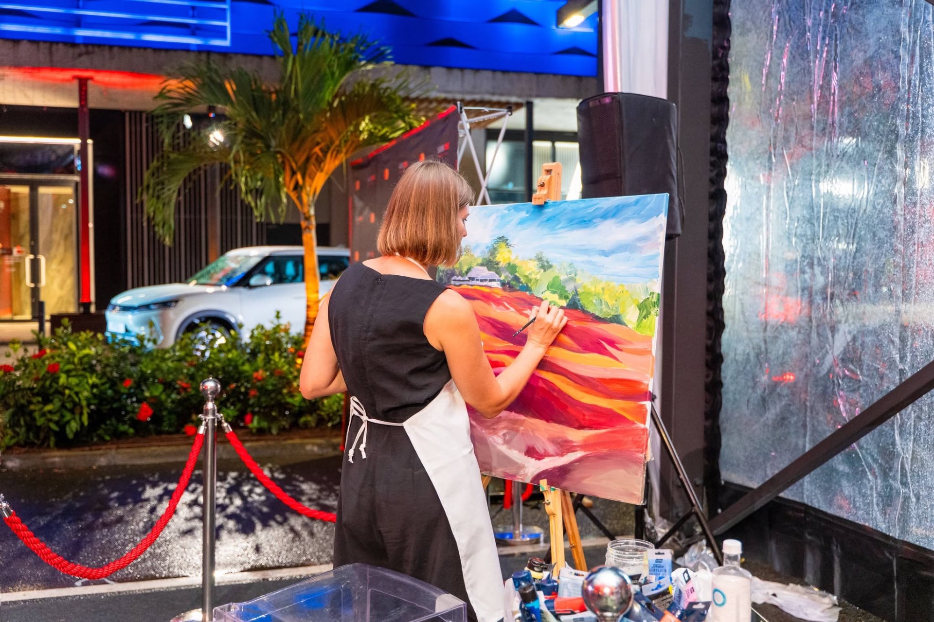 Live painter at Bank One launch